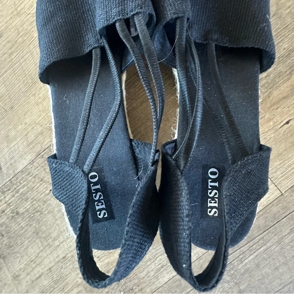 Sesto Meucci Slingback Julie Espadrille Black